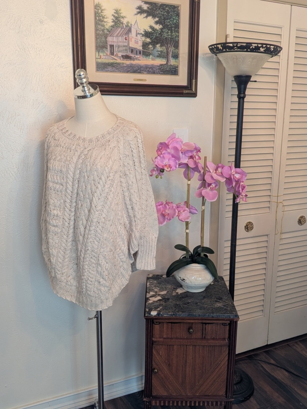 ANGEL OF THE NORTH ANTHROPOLOGIE CHUNKY SWEATER SMALL